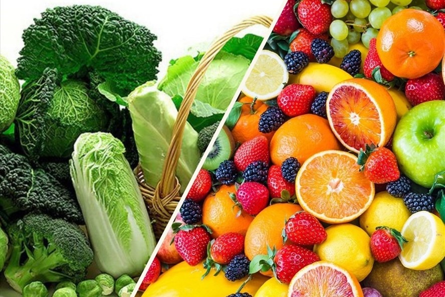 Chìa khóa để sống lâu hơn là tiêu thụ ít nhất 2 phần trái cây và 3 phần rau mỗi ngày. Đồ họa: PC