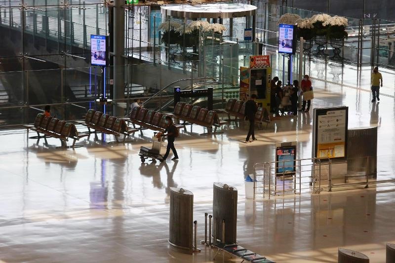 Sân bay quốc tế Suvarnabhumi của Thái Lan vẫn vắng bóng du khách sau đợt bùng phát dịch Covid-19 thứ hai hồi tháng 1. (Ảnh Bangkok Post)