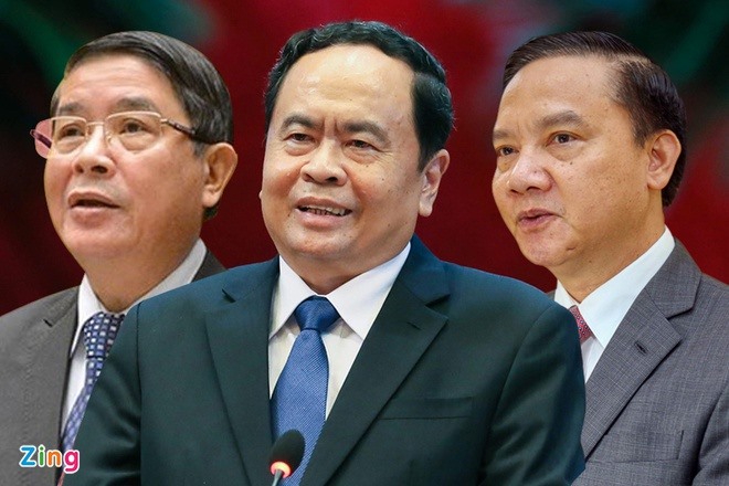 3 phó chủ tịch Quốc hội mới Trần Thanh Mẫn (giữa), Nguyễn Khắc Định (phải) và Nguyễn Đức Hải. Đồ họa: Phượng Nguyễn.