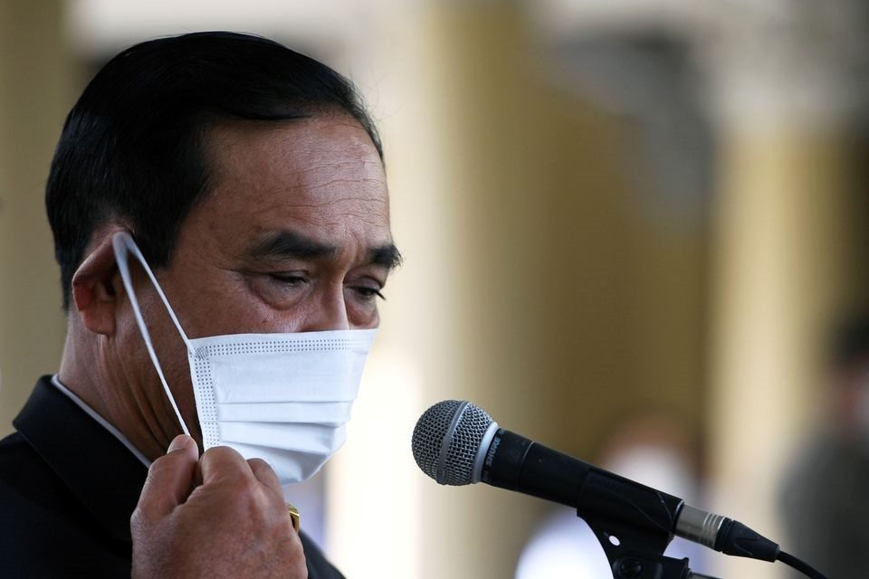 Thủ tướng Thái Lan Prayuth Chan-ocha dự lễ ký kết mua vaccine AstraZeneca ngày 27/11/2020. Ảnh: Reuters