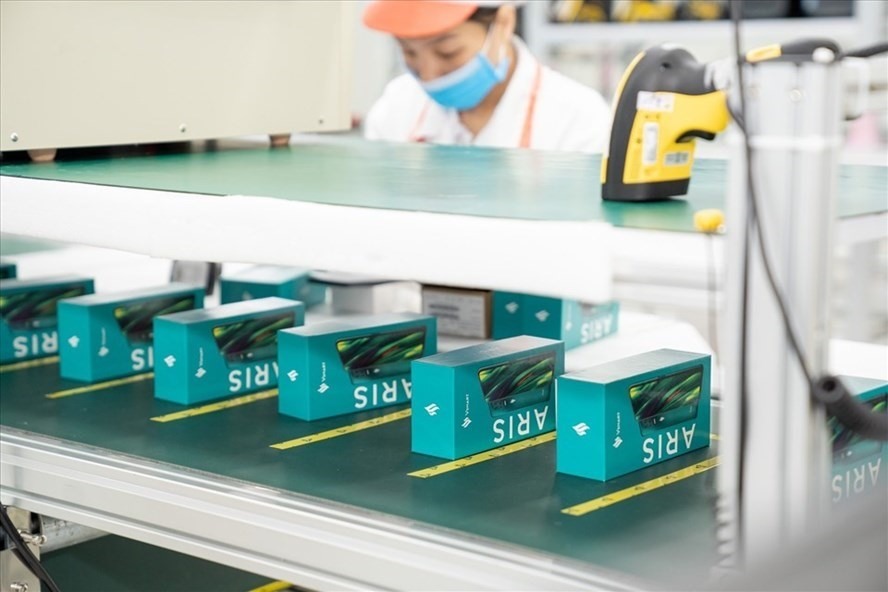 Nhà máy sản xuất điện thoại của VinSmart tại Việt Nam, mới được công bố sẽ dừng sản xuất điện thoại và tivi để dồn nguồn lực cho xe ôtô. Nguồn ảnh: VinGroup.