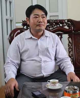 Ông Nguyễn Văn Tuấn thời điểm đang là Chủ tịch UBND xã Hoà Lộc. Ảnh: T.L