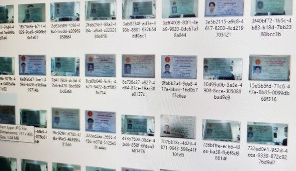 Bộ Công an đang kiểm tra vụ hàng nghìn CMND của người Việt bị rao bán trên mạng. Ảnh chụp màn hình