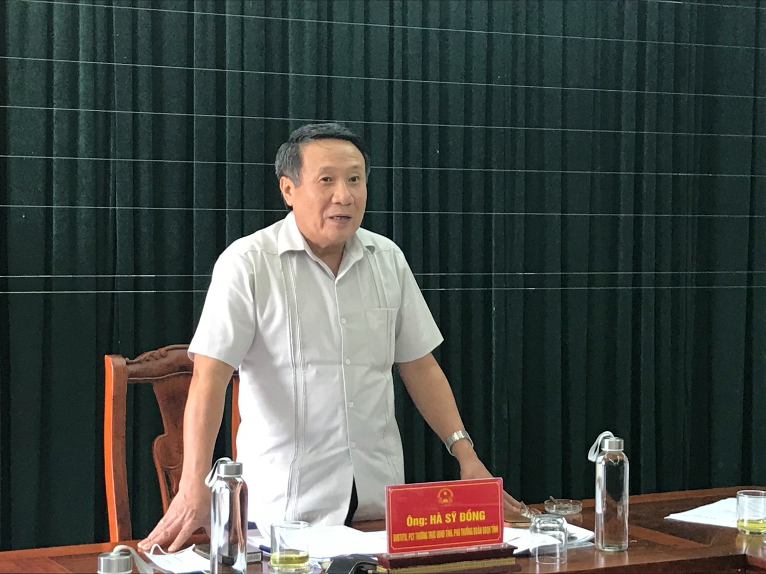 Phó Chủ tịch Thường trực UBND tỉnh Hà Sỹ Đồng kết luận buổi làm việc