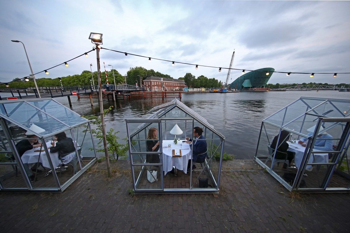 Bữa tối trong nhà kính tại Amsterdam. Nguồn: Getty Images