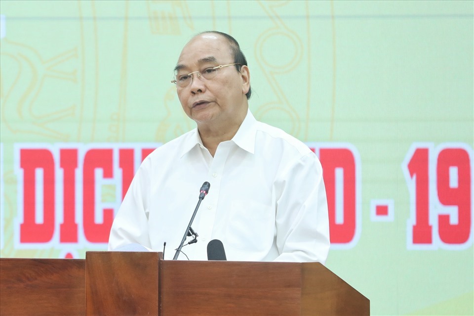 Chủ tịch nước Nguyễn Xuân Phúc phát biểu chỉ đạo. Ảnh: H.N