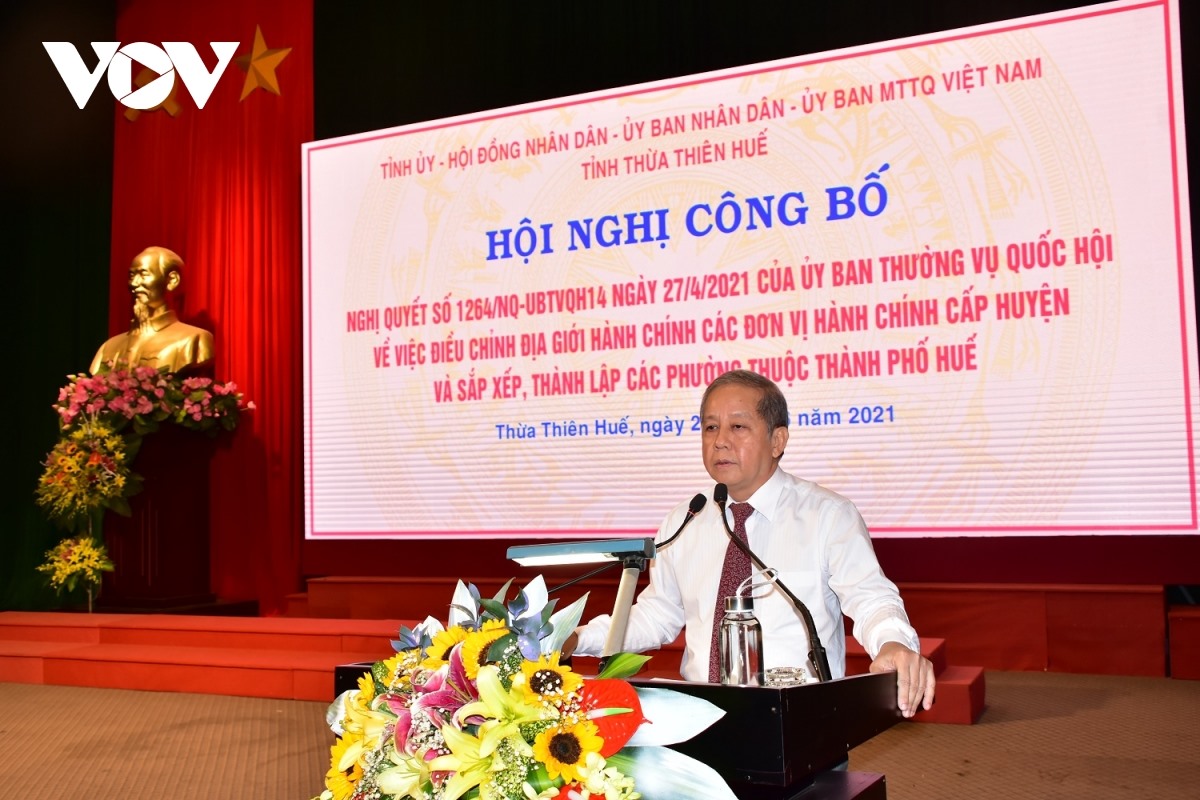 Ông Phan Ngọc Thọ, Chủ tịch UBND tỉnh Thừa Thiên Huế phát biểu tại Hội nghị