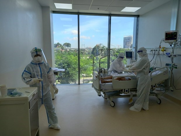 Bệnh viện Hồi sức COVID-19 để điều trị các ca bệnh nặng, với quy mô 1.000 giường ở Thành phố Hồ Chí Minh. (Ảnh: PV/Vietnam+)