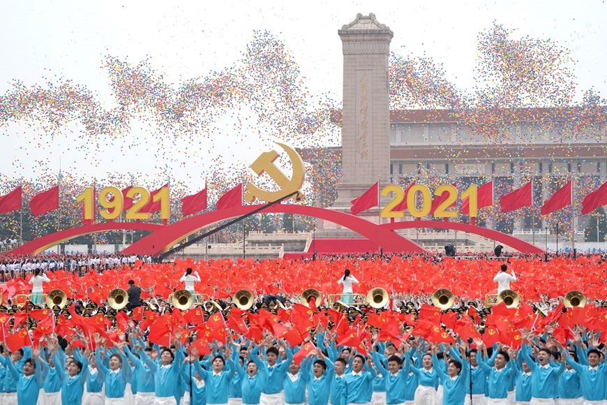 Trong 100 năm qua, đặc biệt sau 40 năm cải cách mở cửa, Đảng Cộng sản Trung Quốc đã lãnh đạo nhân dân Trung Quốc đạt được nhiều thành tựu quan trọng. (Ảnh: THX/TTXVN)