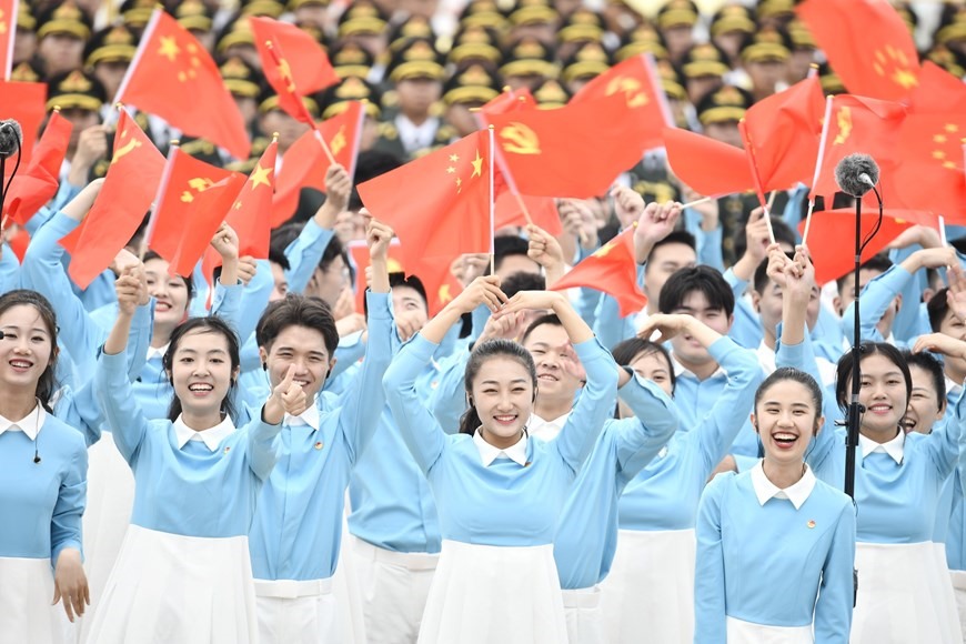 Trung Quốc đã hoàn thành mục tiêu '100 năm đầu tiên' là xây dựng xã hội toàn diện khá giả. (Ảnh: THX/TTXVN)
