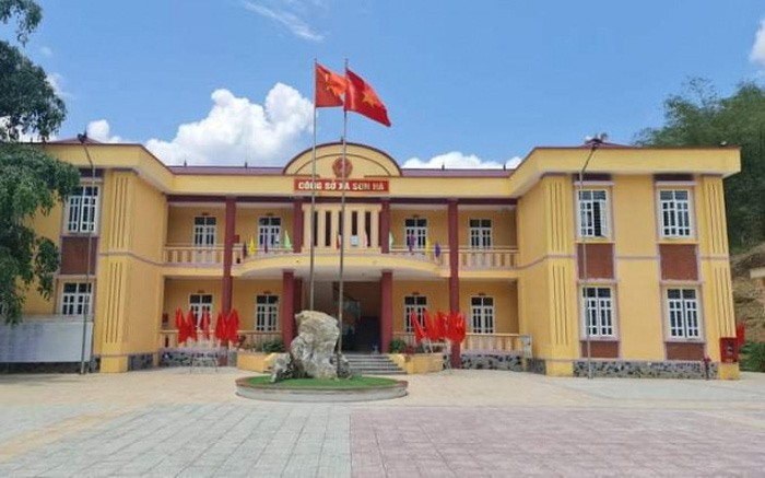 Trụ sở UBND xã Sơn Hà, nơi ông Thành làm việc.