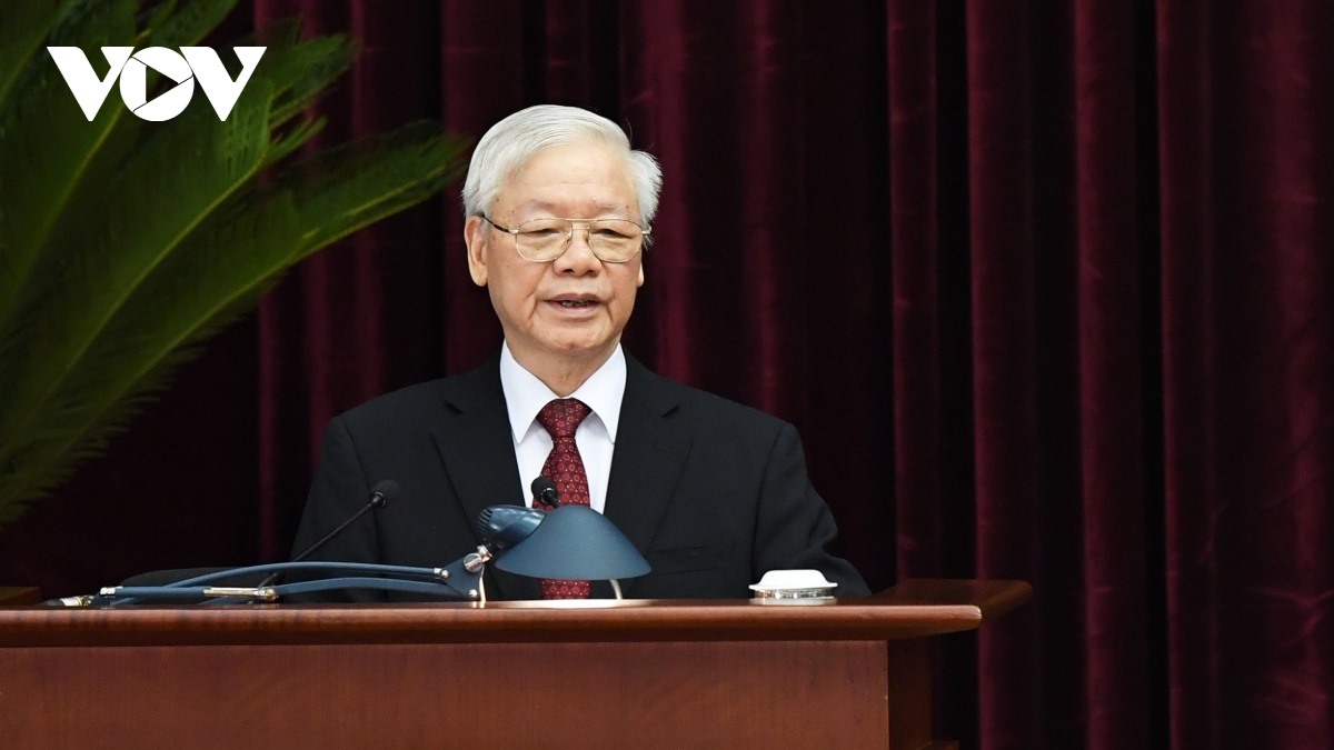 Tổng Bí thư Nguyễn Phú Trọng phát biểu khai mạc Hội nghị Trung ương 3. (ảnh: Ngọc Thành)