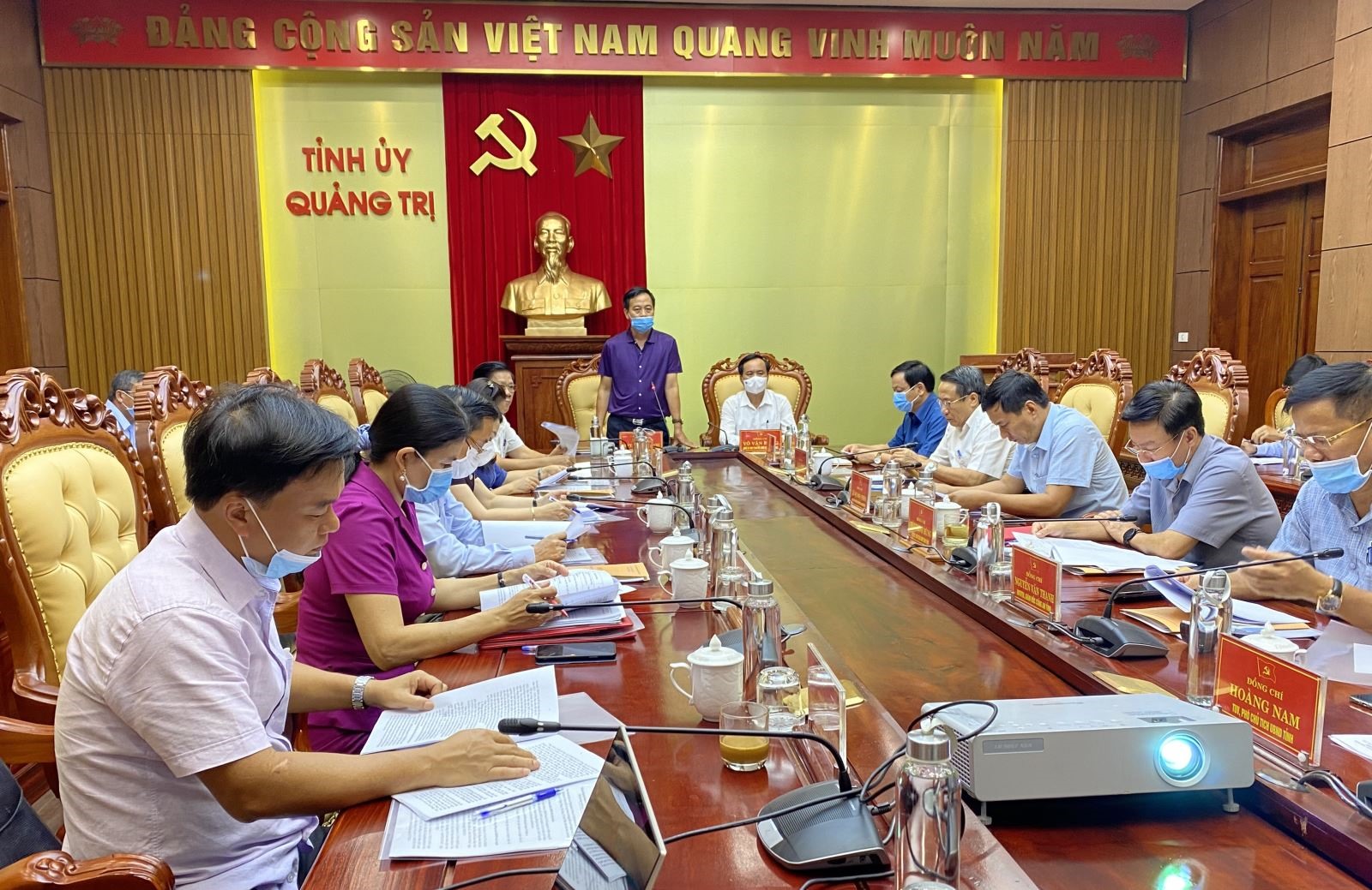 Phó Bí thư Thường trực Tỉnh ủy Nguyễn Đăng Quang phát biểu tại buổi làm việc