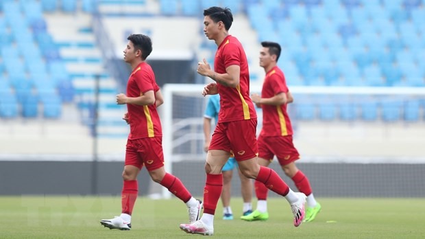 Đoàn Văn Hậu nhiều khả năng không kịp thi đấu hai trận đầu tiên ở vòng loại cuối cùng World Cup vào tháng Chín tới. (Ảnh: TTXVN)