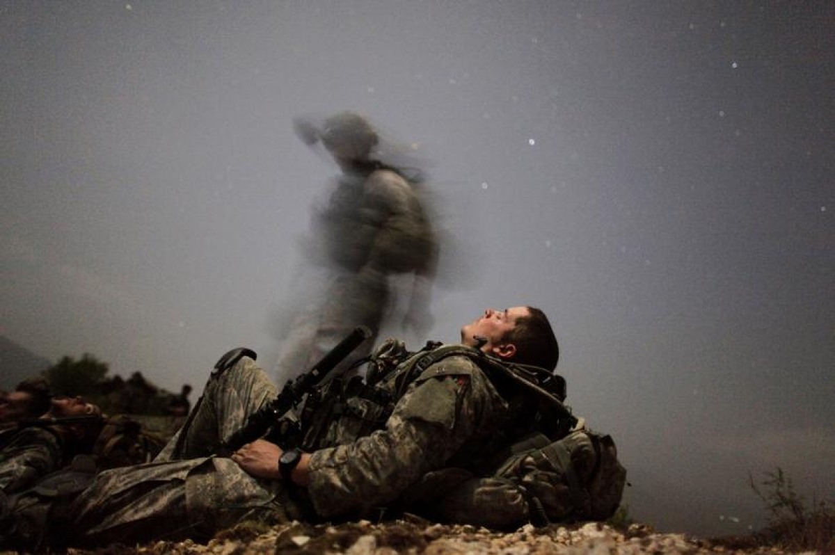 Lính Thủy quân lục chiến Mỹ chiến đấu với lực lượng Taliban trong chiến dịch quân sự tại tỉnh Helmand ngày 9/10/2009.