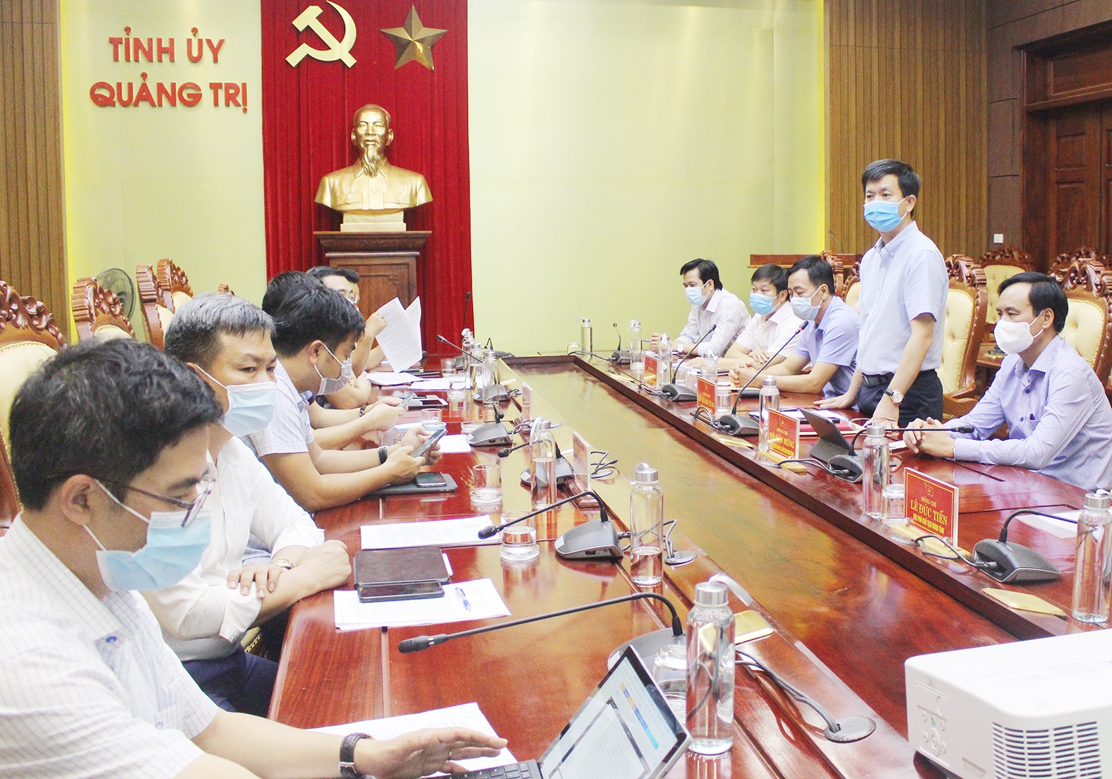 Bí thư Tỉnh ủy Lê Quang Tùng phát biểu tại buổi làm việc- Ảnh: Tú Linh