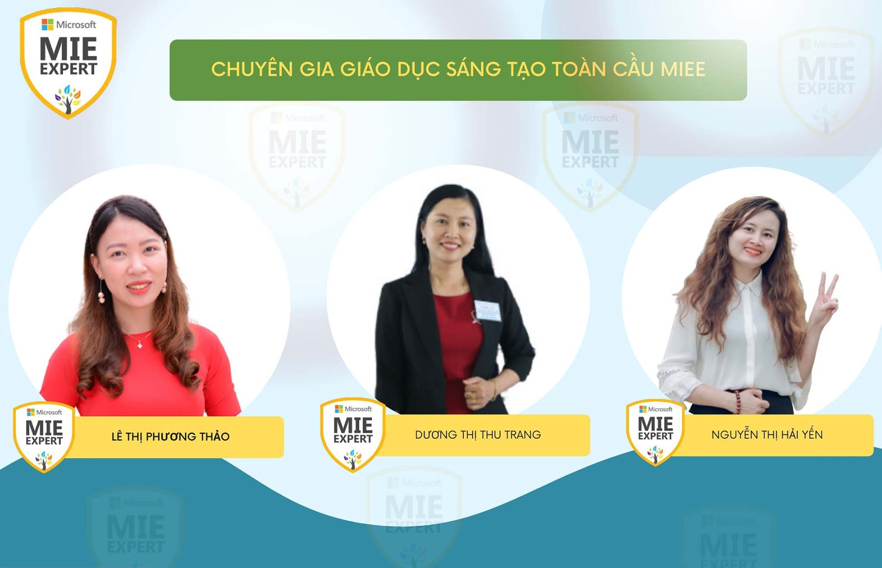 3 giáo viên Trường iSchool Quảng Trị vừa được công nhận là “chuyên gia giáo dục sáng tạo toàn cầu MIEE” - Ảnh: iSchool QT