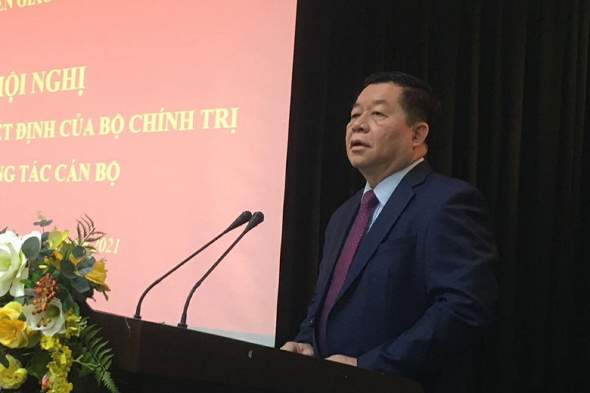 Trưởng Ban Tuyên giáo Trung ương Nguyễn Trọng Nghĩa phát biểu tại Hội nghị