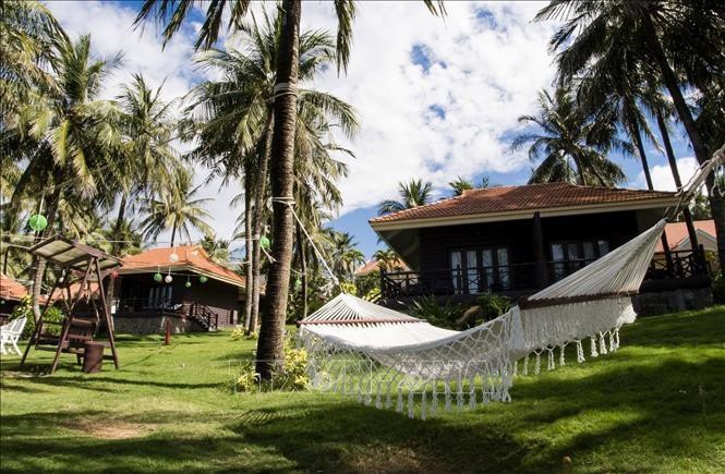 Khuôn viên Saigon Phu Quoc Resort & Spa (Phú Quốc) được chỉnh trang trước khi đón khách trở lại. Ảnh: TTXVN phát