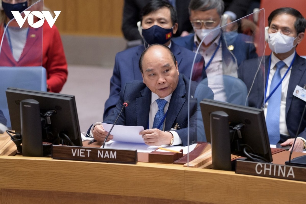 Chủ tịch nước Nguyễn Xuân Phúc phát biểu tại Liên Hợp Quốc.