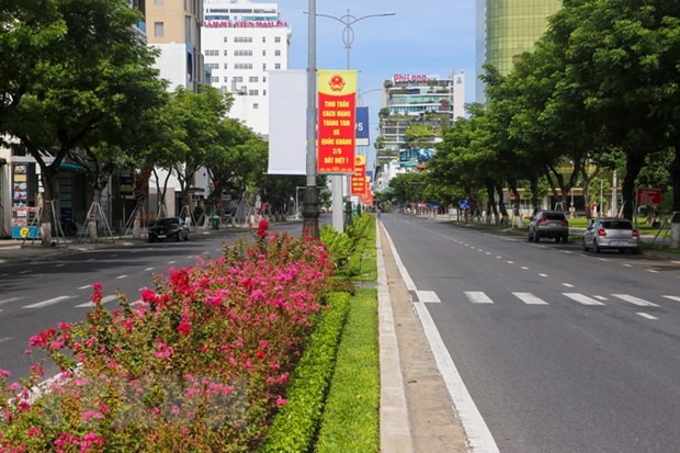 Các vùng xanh của thành phố Đà Nẵng trong thời gian giãn cách xã hội theo nguyên tắc “ai ở đâu thì ở đó” từ ngày 16/8 đến ngày 5/9. (Ảnh: Trần Lê Lâm/TTXVN)
