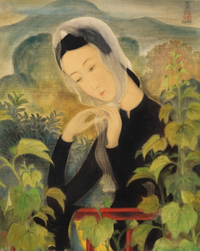 Bức “Thiếu nữ choàng khăn” của họa sĩ Lê Phổ (1907-2001) được nhà đấu giá Christie Hồng Kông bán ra ngày 24/5 vừa qua, đạt mức giá 8.650.000 đô la Hồng Kông (tương đương 25,6 tỷ đồng).