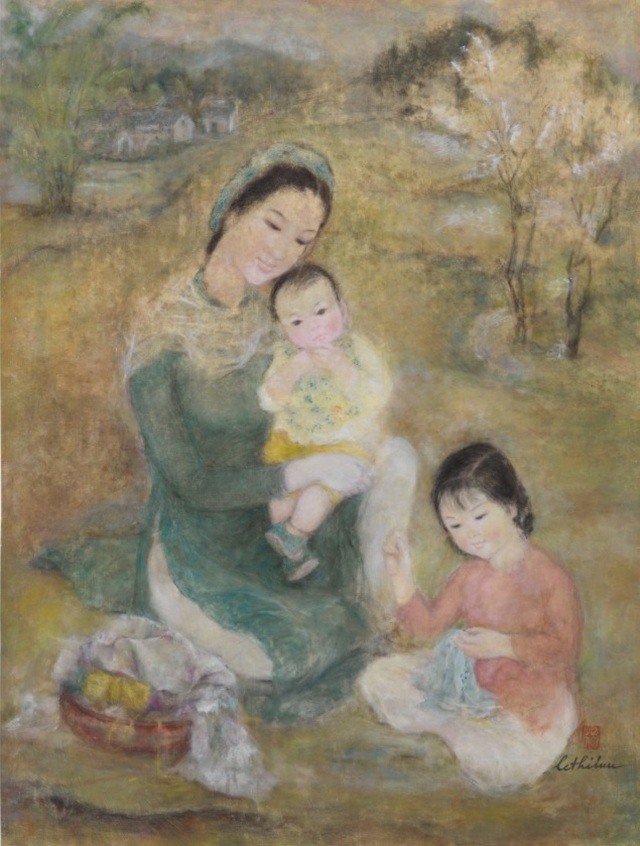 Bức “Người phụ nữ bên các con” của họa sĩ Lê Thị Lựu (1911-1988) được nhà đấu giá Sotheby Hồng Kông bán ra ngày 18/4 vừa qua, đạt mức giá 6.830.000 đô la Hồng Kông (tương đương 20,2 tỷ đồng).