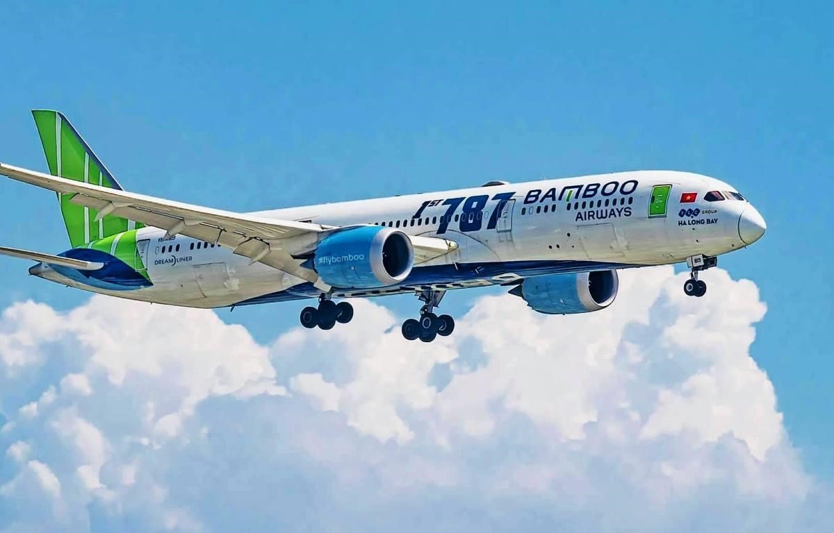 Dòng máy bay Boeing 787-9 sẽ được Bamboo Airways lựa chọn để bay thẳng từ Việt Nam tới Mỹ. (Ảnh: CTV/Vietnam+)