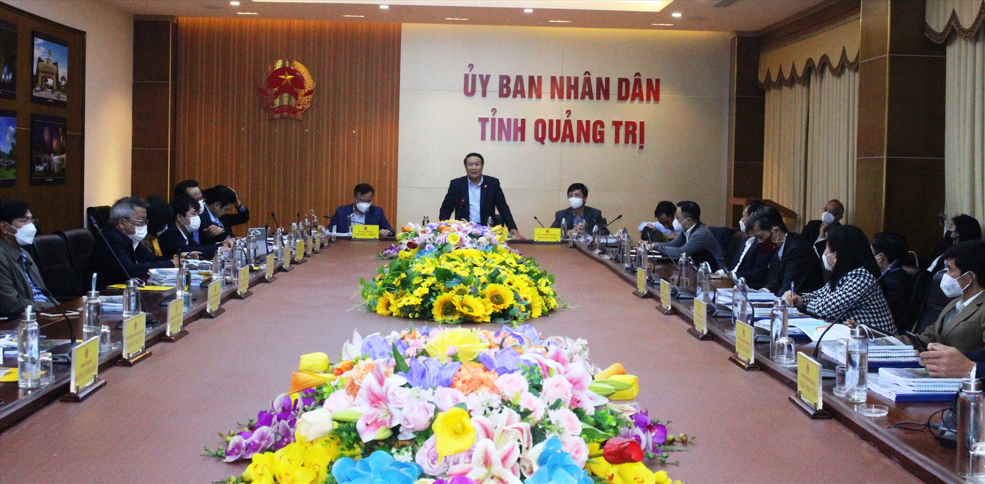Phó Chủ tịch Thường trực UBND tỉnh Hà Sỹ Đồng  phát biểu tại biểu làm việc - Ảnh: T.T