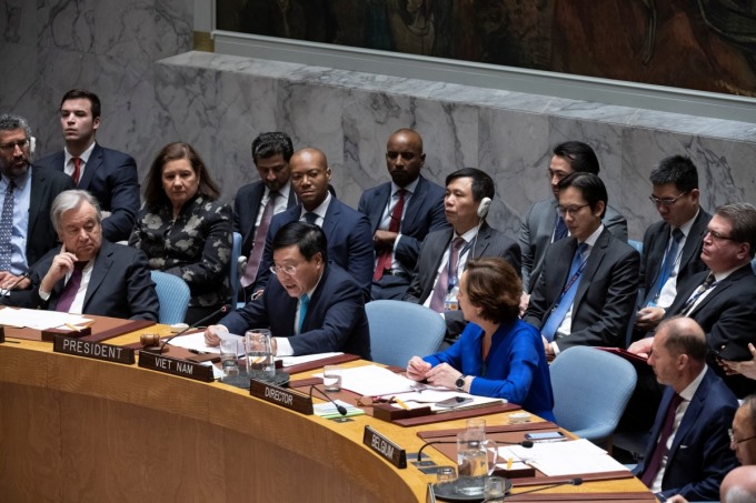 Phó Thủ tướng Phạm Bình Minh chủ trì một phiên thảo luận mở của Hội đồng Bảo an Liên Hợp Quốc.
