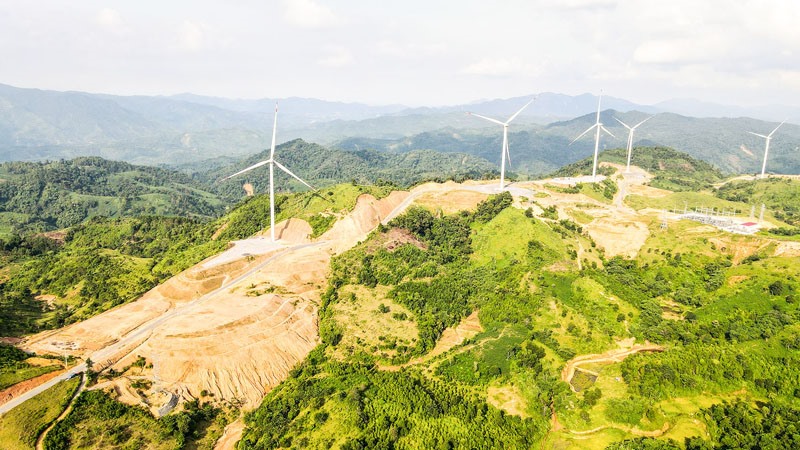 Nhiều bãi thải của các dự án điện gió ở xã Húc chưa được gia cố, tiềm ẩn nguy cơ mất an toàn - Ảnh: L.T