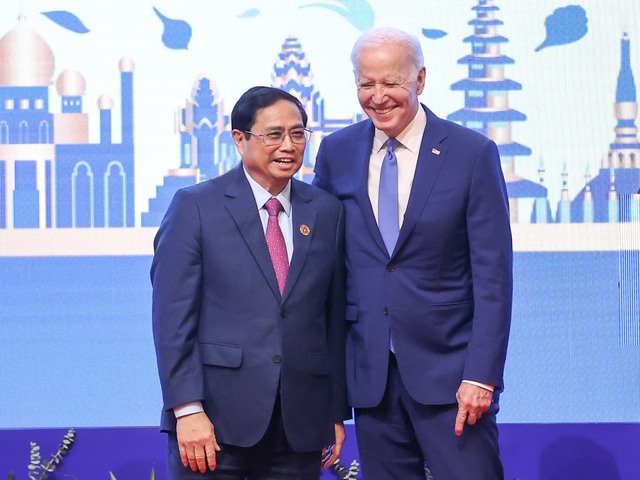 Thủ tướng Chính phủ Phạm Minh Chính và Tổng thống Hoa Kỳ Joe Biden - Ảnh: VGP/Nhật Bắc
