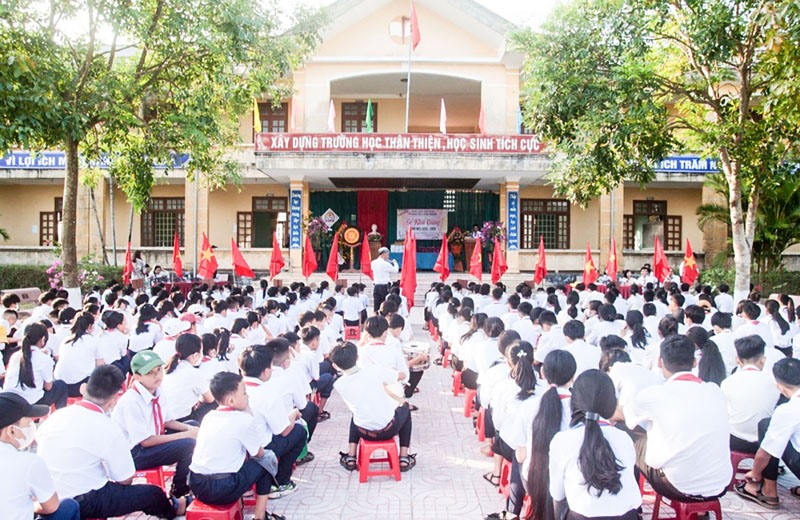 Sở GD&ĐT cũng như cấp có thẩm quyền quan tâm đầu tư để 100% trường học ở Triệu Phong đạt tiêu chuẩn cơ sở vật chất tối thiểu theo quy định trong thời gian tới - Ảnh: N.V