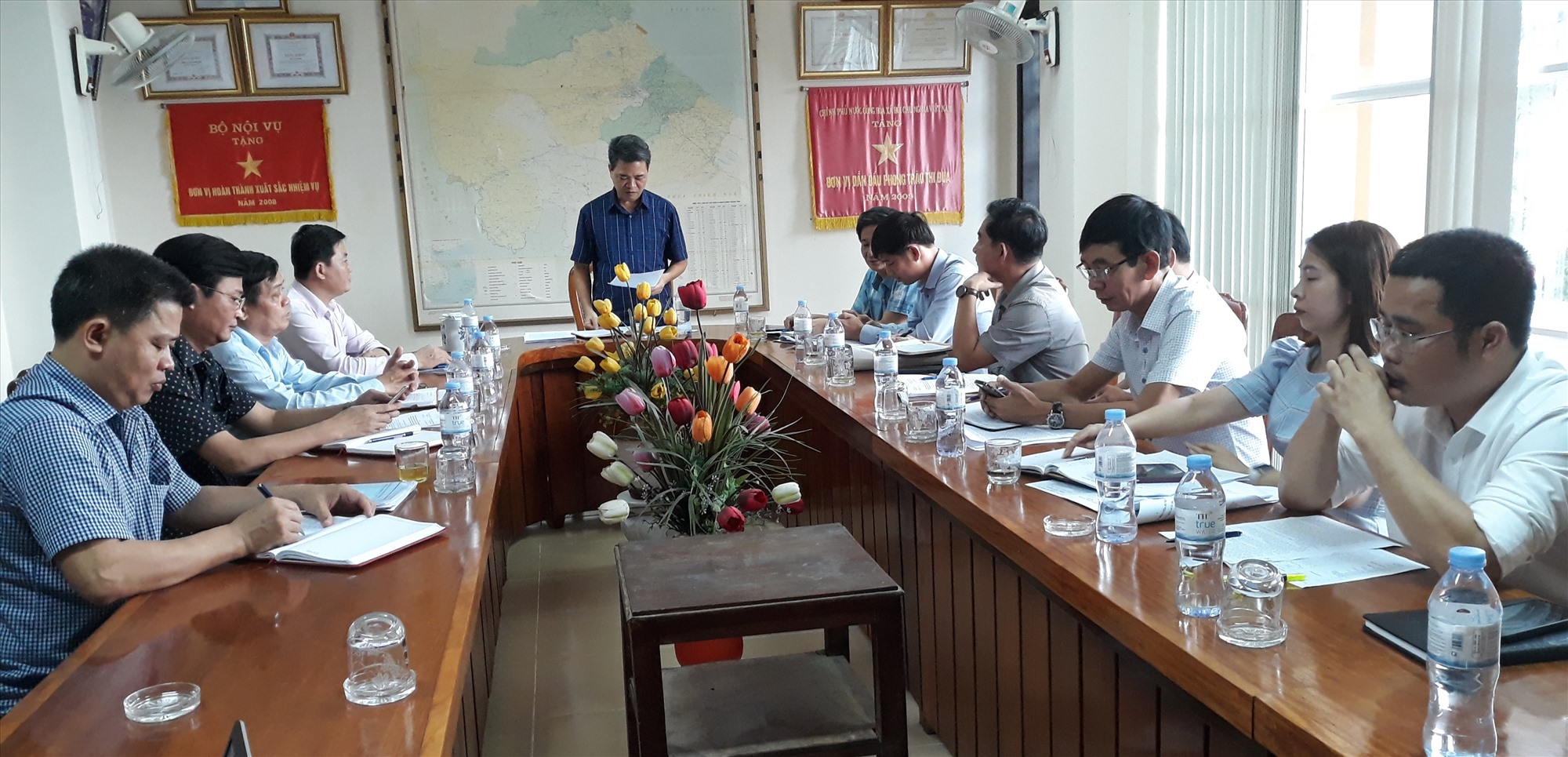 Trưởng Ban Pháp chế, HĐND tỉnh Nguyễn Văn Khởi phát biểu tại buổi làm việc- Ảnh: NV