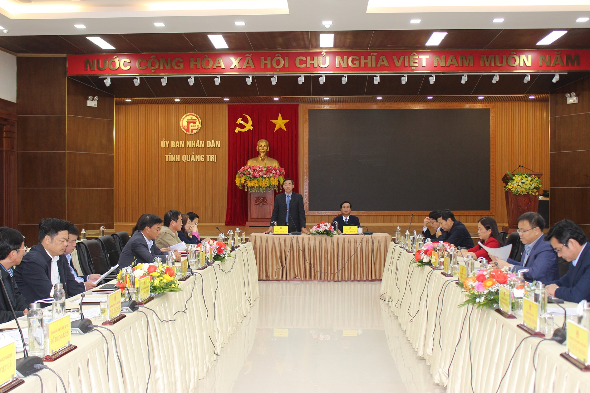 Phó Bí thư Thường trực Tỉnh ủy, Chủ tịch HĐND tỉnh Nguyễn Đăng Quang kết luận buổi làm việc - Ảnh: T.T