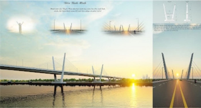 “Đón bình minh” là phương án đoạt Giải Nhất thi tuyển thiết kế kiến trúc công trình cầu Thạch Hãn 1 thuộc dự án 2.060 tỷ tại tỉnh Quảng Trị.