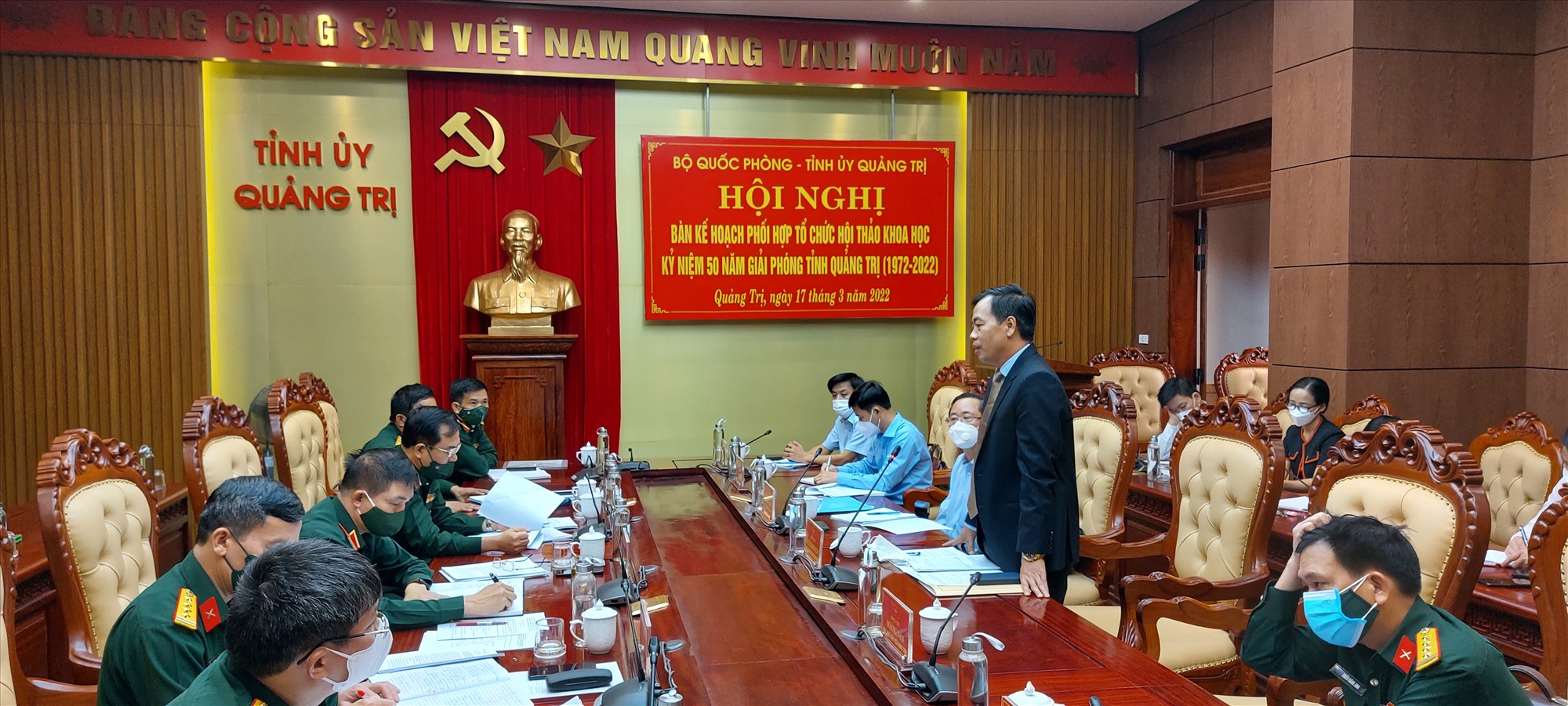Phó Bí thư Thường trực Tỉnh ủy, Chủ tịch HĐND tỉnh Nguyễn Đăng Quang phát biểu tại buổi làm việc - Ảnh: N.T.H