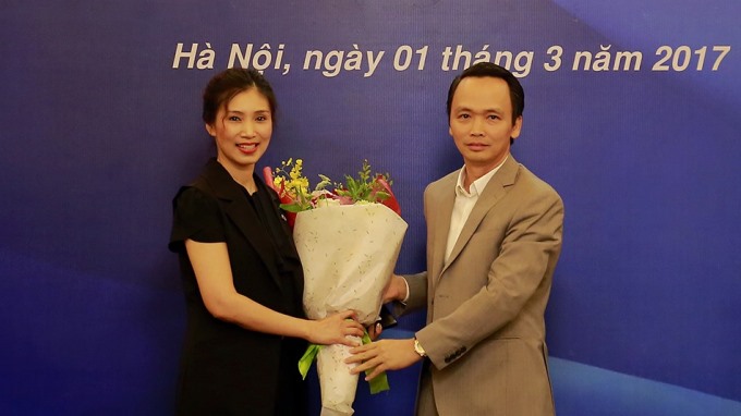 Ông Trịnh Văn Quyết và bà Vũ Đặng Hải Yến. Ảnh: FLC.