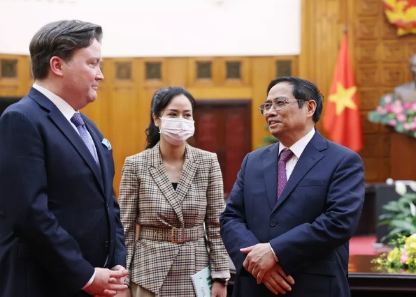 Thủ tướng Phạm Minh Chính tiếp Đại sứ Mỹ tại Việt Nam Marc E. Knapper - Ảnh: Bộ Ngoại giao