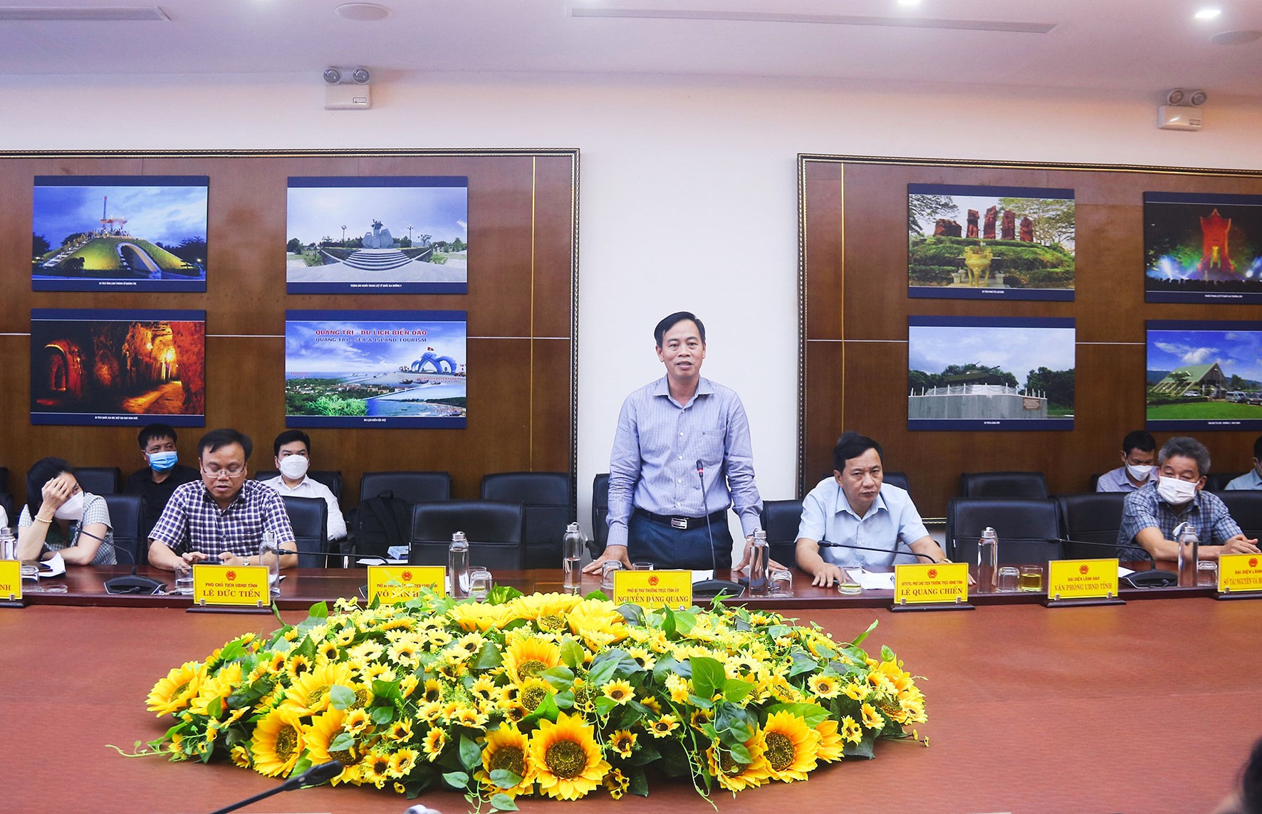 Phó Bí thư Thường trực Tỉnh ủy, Chủ tịch HĐND tỉnh Nguyễn Đăng Quang khẳng định tỉnh Quảng Trị sẽ tập trung nguồn lực, đưa ra các giải pháp tốt nhất để dự án triển khai và hoàn thiện theo đúng kế hoạch đề ra - Ảnh: N.B