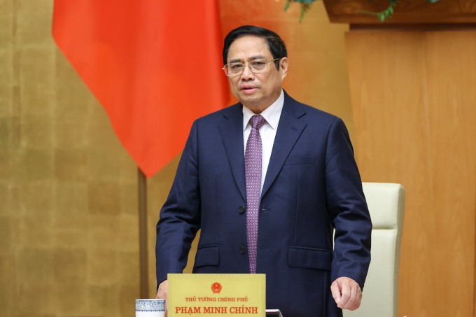 Thủ tướng Phạm Minh Chính chủ trì phiên họp Chính phủ thường kỳ tháng 3, sáng 4/4. Ảnh: Nhật Bắc