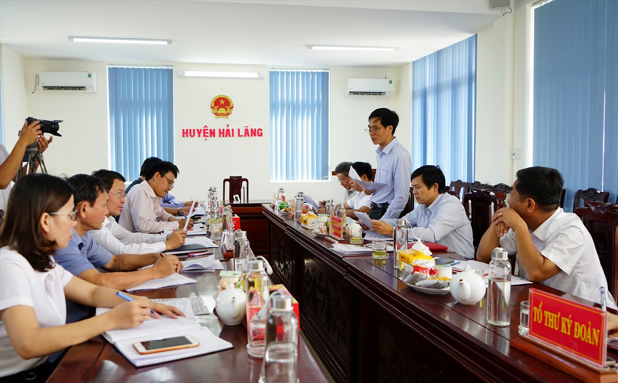 Trưởng Ban Kinh tế - Ngân sách, HĐND tỉnh Nguyễn Đăng Ánh phát biểu tại buổi làm việc - Ảnh: L.A