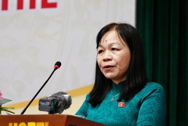 Bà Nguyễn Thị Mai Hoa - Phó Chủ nhiệm Ủy ban Văn hóa - Giáo dục (Ảnh: Nhật Minh)