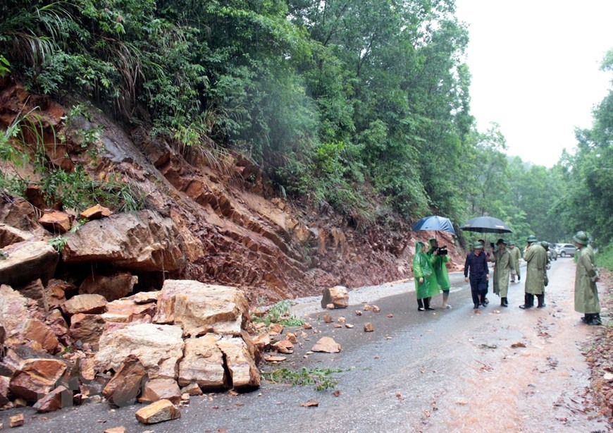 Mưa liên tục và kéo dài từ ngày 22/5 đến nay đã làm ngập úng nhiều nơi gây thiệt hại nặng nề tại nhiều địa phương trong tỉnh Thái Nguyên. (Ảnh: Quân Trang/TTXVN)
