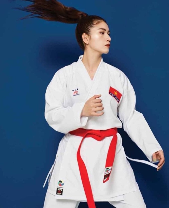 Vân động viên Trang Cẩm Lành (Karatedo)