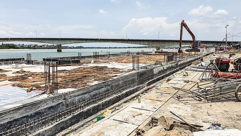 Các hạng mục chính của dự án nâng cấp, sửa chữa cảng cá Cửa Tùng đã cơ bản hoàn thành theo thiết kế được phê duyệt - Ảnh: L.A