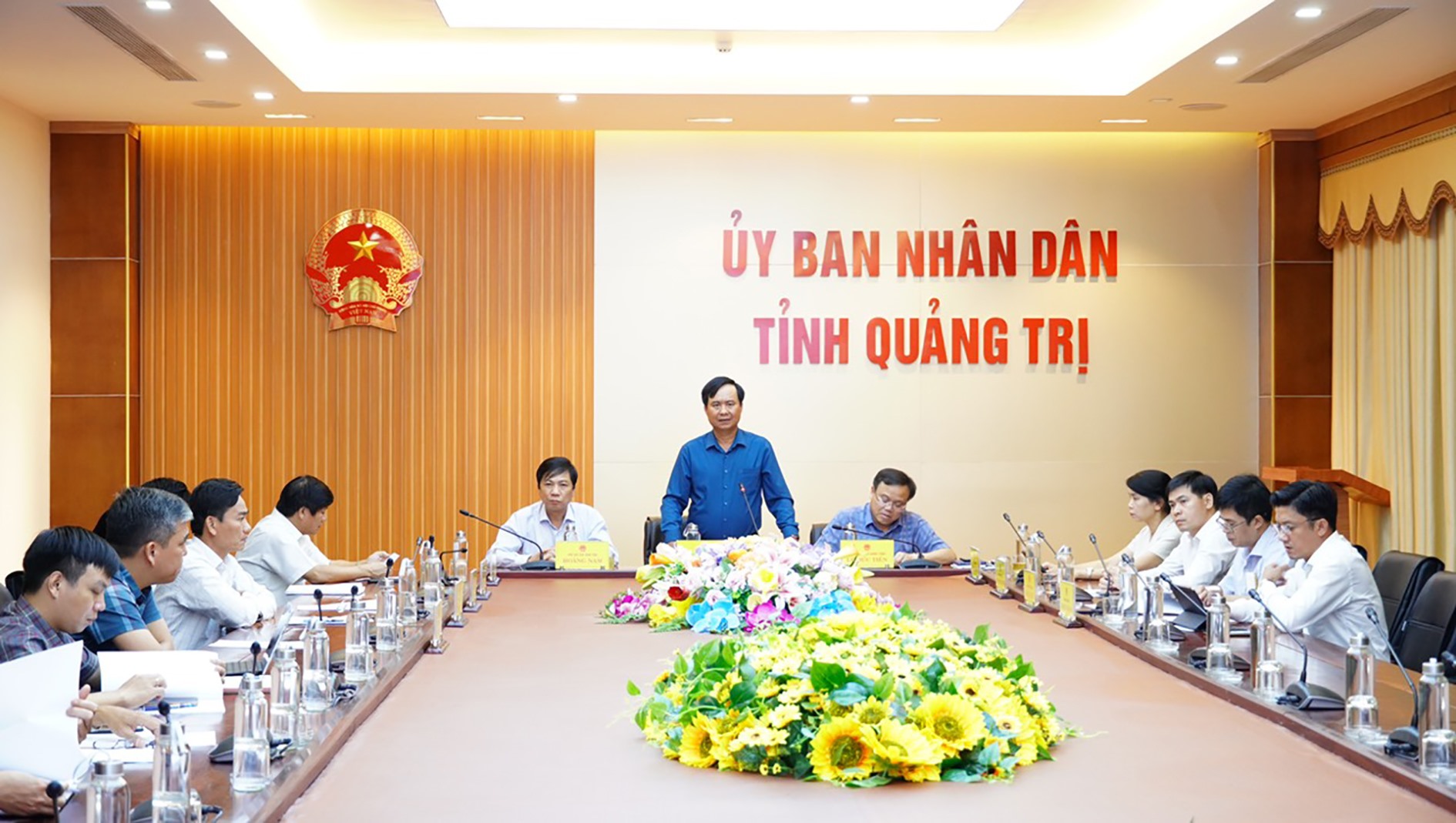 Chủ tịch UBND tỉnh Võ Văn Hưng khẳng định việc sắp sếp lại các cơ quan, đơn vị là một nhiệm vụ quan trọng trong giai đoạn hiện nay- Ảnh: L.N