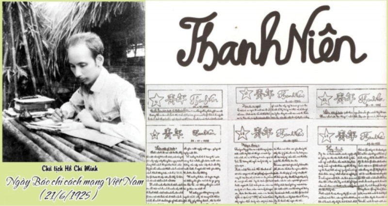 Ngày 21/6/1925, Bác Hồ sáng lập ra tờ báo Thanh Niên tại Quảng Châu, Trung Quốc.