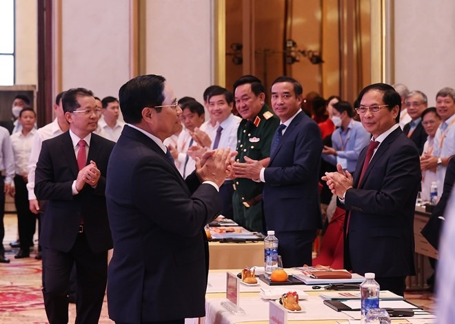 Thủ tướng Phạm Minh Chính đến dự Diễn đàn Đầu tư Đà Nẵng năm 2022. (Ảnh: Dương Giang/TTXVN)