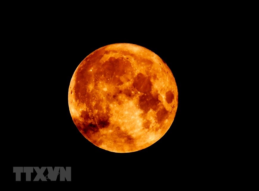 Siêu trăng được chiêm ngưỡng từ Ankara, Thổ Nhĩ Kỳ. (Nguồn: THX/TTXVN)